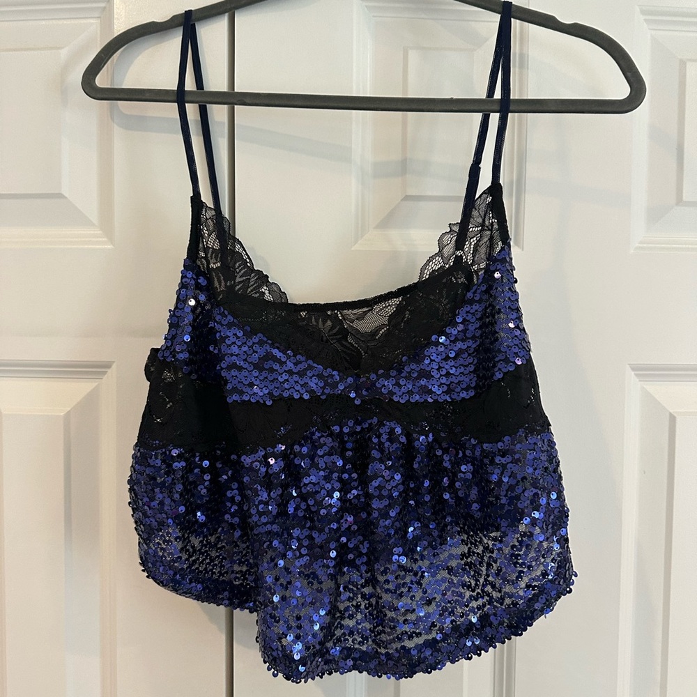 Free People Right Rhythm Sequin Cami size M